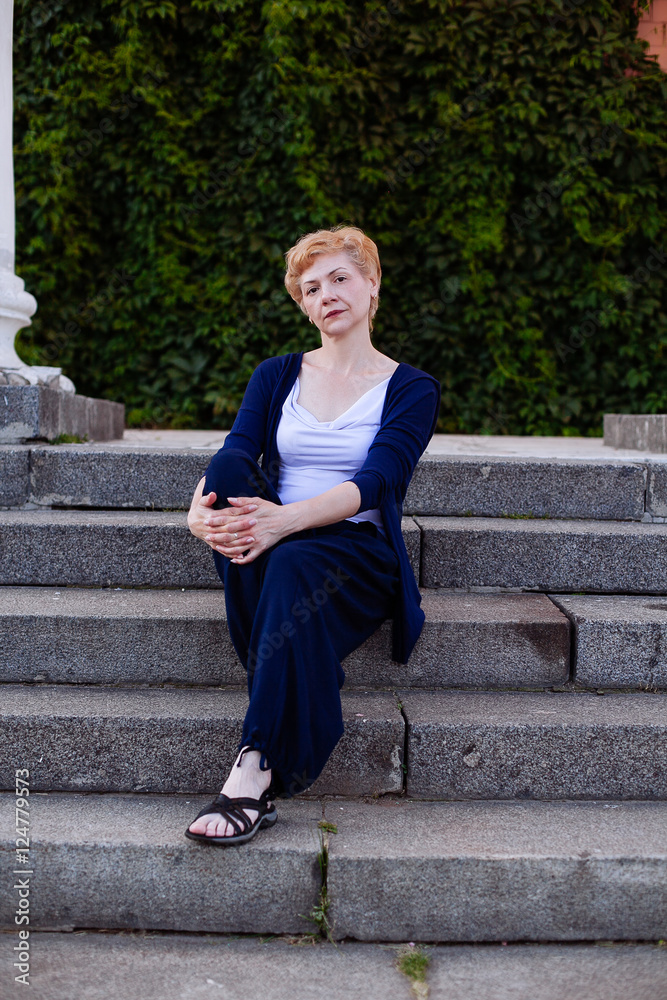 Portrait confident attractive middle aged woman Portrait confident attractive middle aged woman