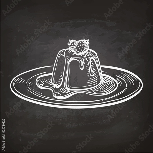 Vector illusrtation of panna cotta