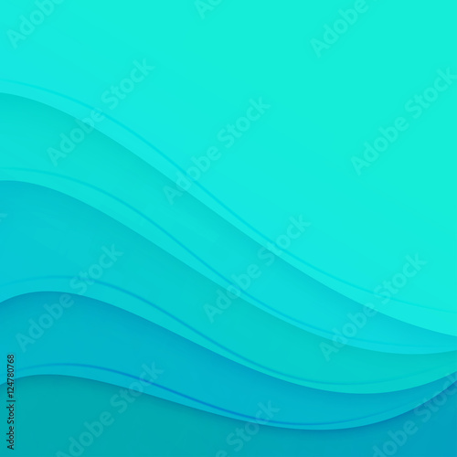 abstract turquoise background with swoosh waves and lines