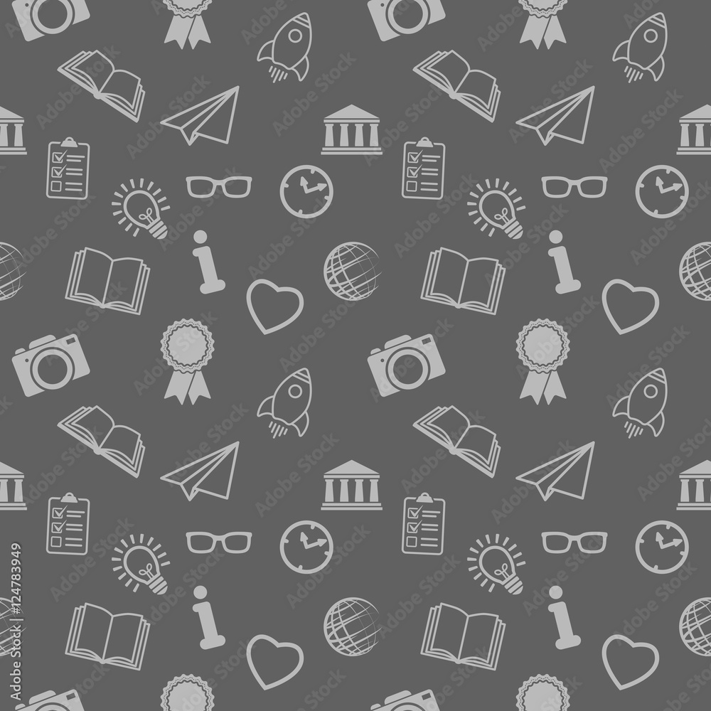 seamless background of different school objects seamless background of different school objects