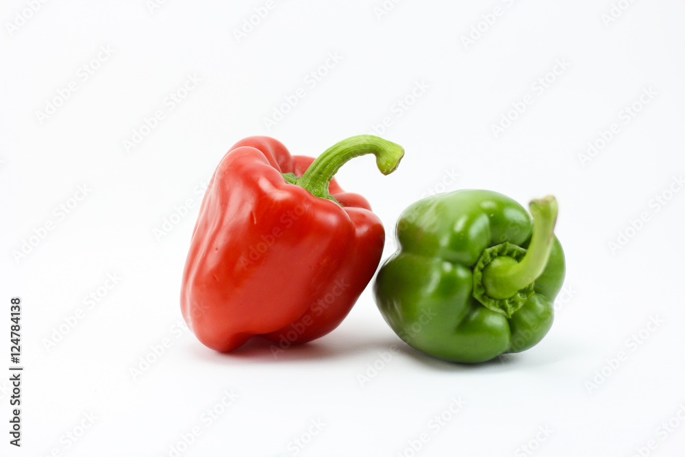 Sweet bell pepper isolated on white background Sweet bell pepper isolated on white background