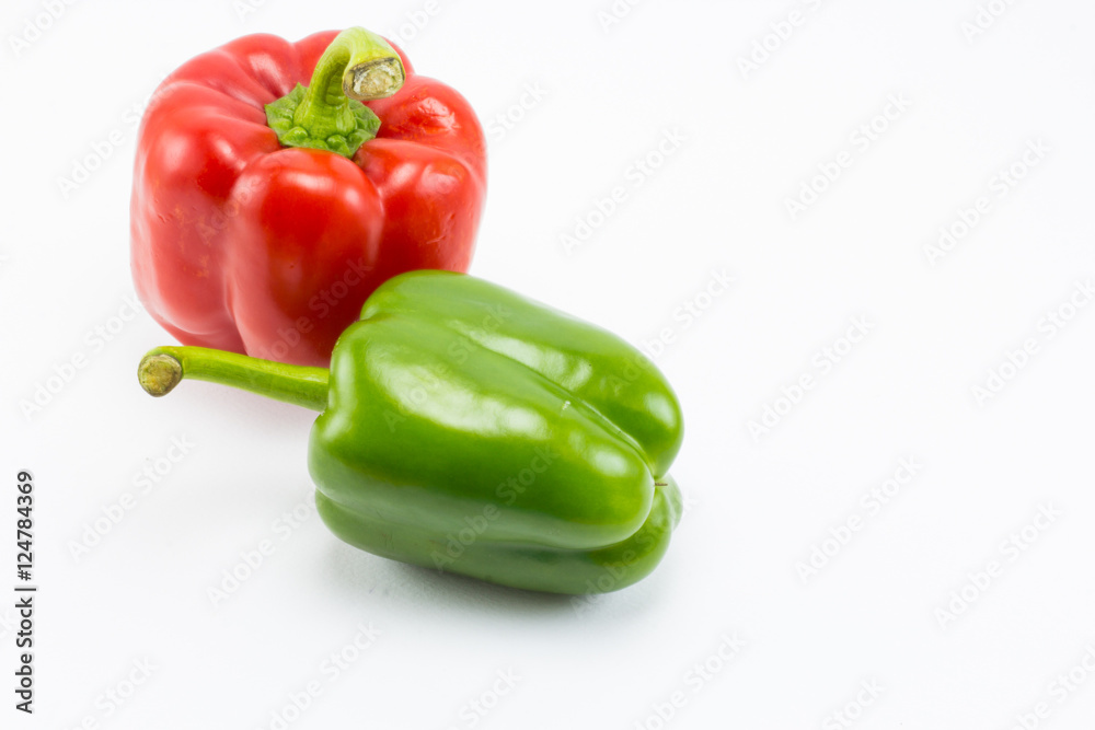 Sweet bell pepper isolated on white background Sweet bell pepper isolated on white background