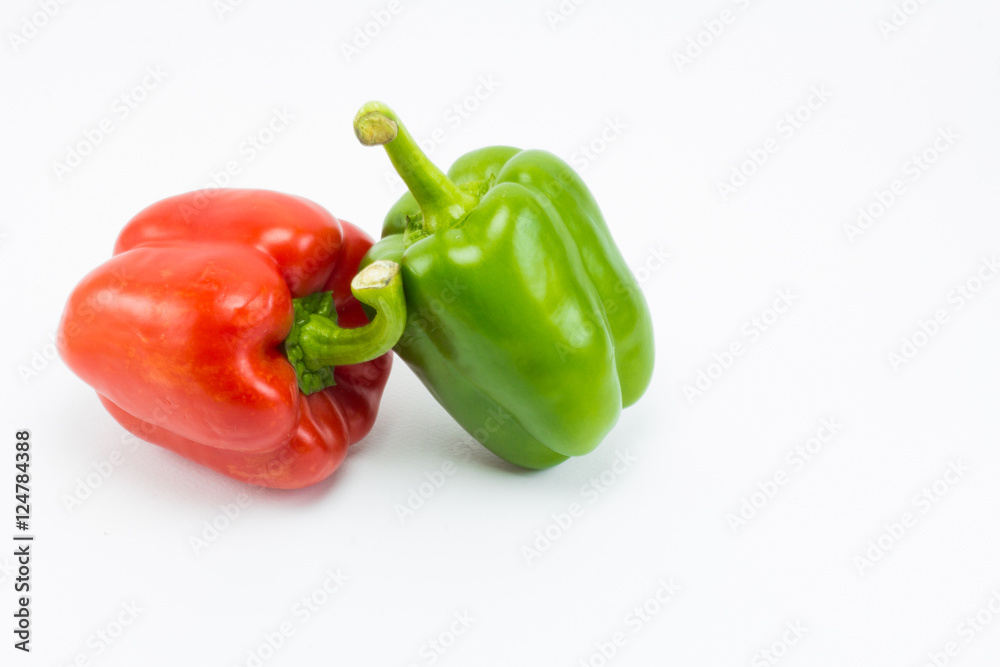 Sweet bell pepper isolated on white background Sweet bell pepper isolated on white background