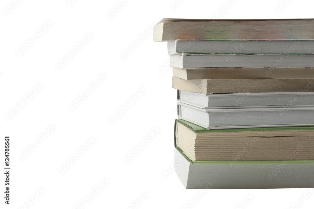 Stack of books on white background Stack of books on white background