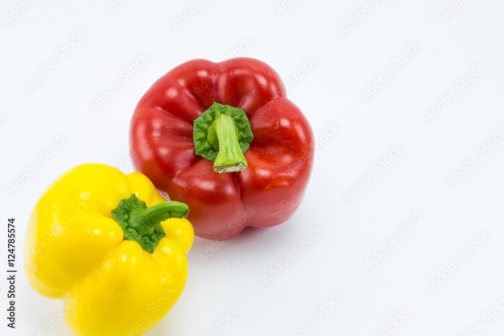 Sweet bell pepper isolated on white background Sweet bell pepper isolated on white background