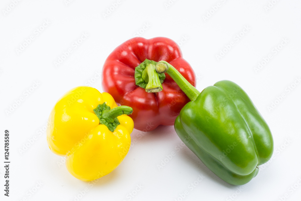 Sweet bell pepper isolated on white background Sweet bell pepper isolated on white background