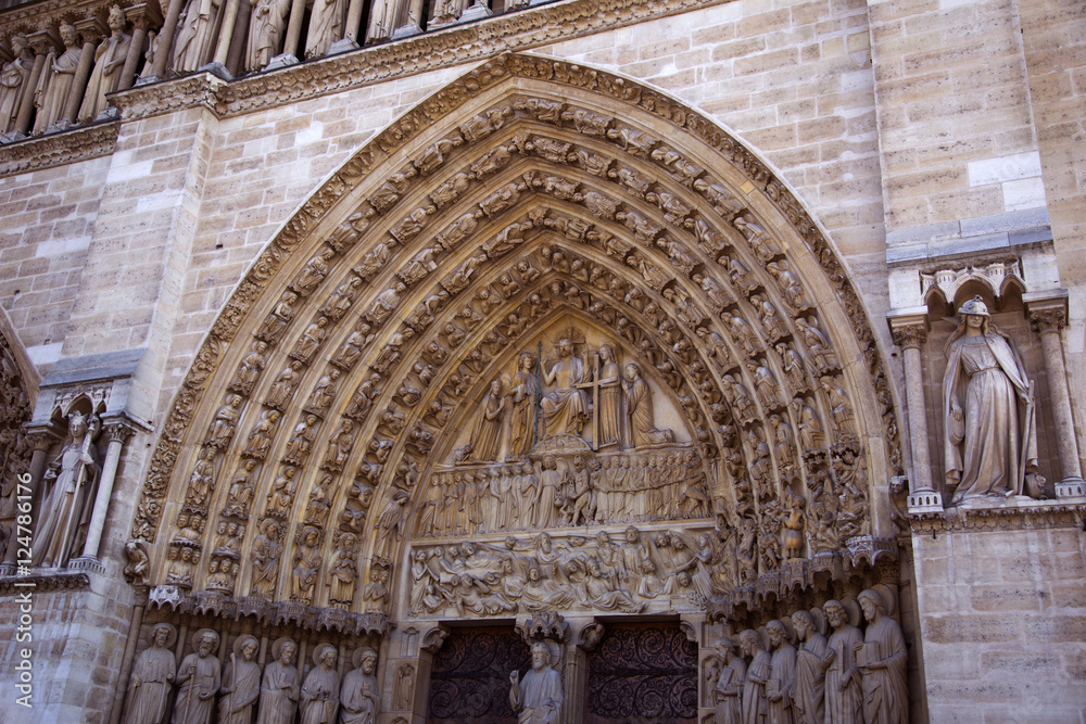 Obraz premium Details from Notre Dame cathedral in Paris, France