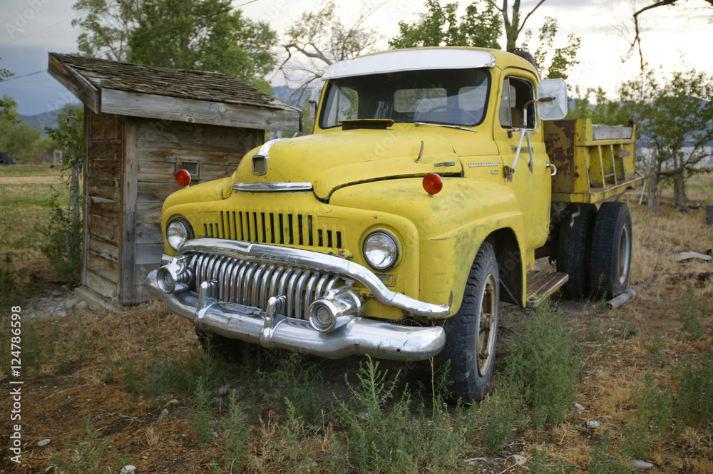 old yellow truck