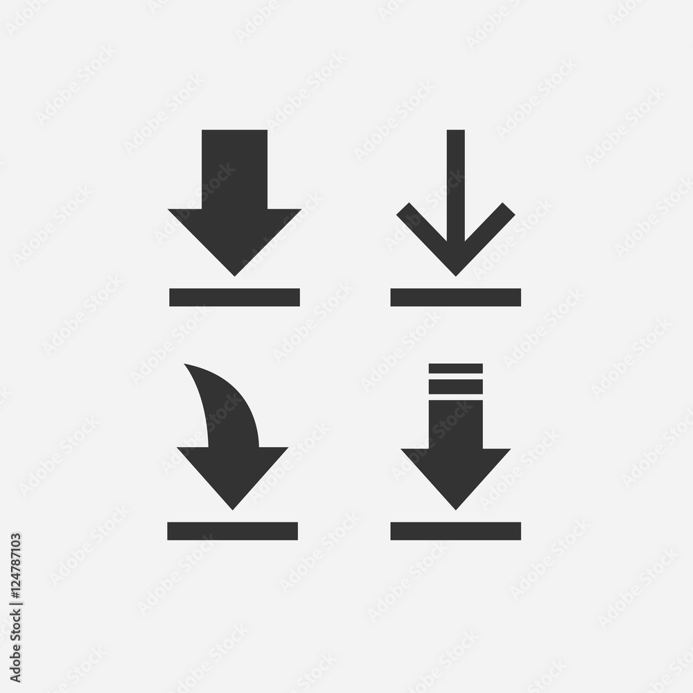 Download cloud drive icon set Download cloud drive icon set