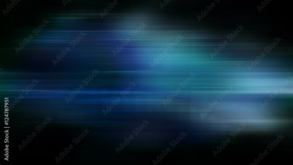 Blue streaks on black looping animated background 
