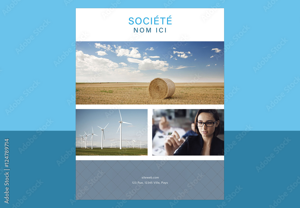 Publicite Simple Publicité imprimée pleine page simple Stock Template | Adobe Stock