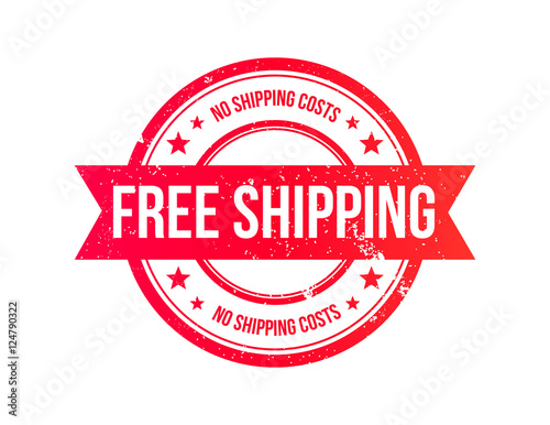 Free Shipping Grunge Ribbon Stamp