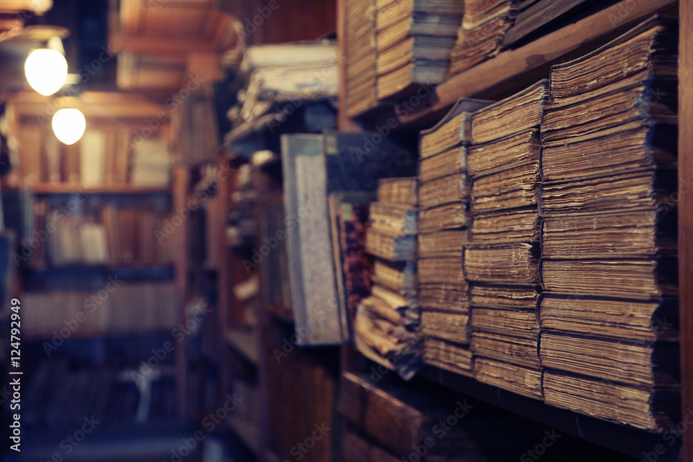 Fototapeta premium Storage for old books