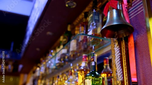 The bartender informs the client about the readiness of order.