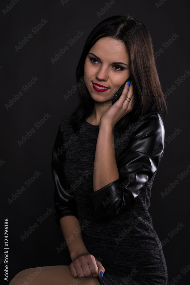 girl with mobile phone girl with mobile phone