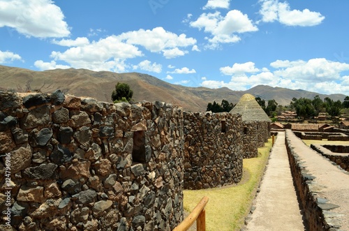 Peru,Cusco.Food stores.Raqchi archaeological complex. photo