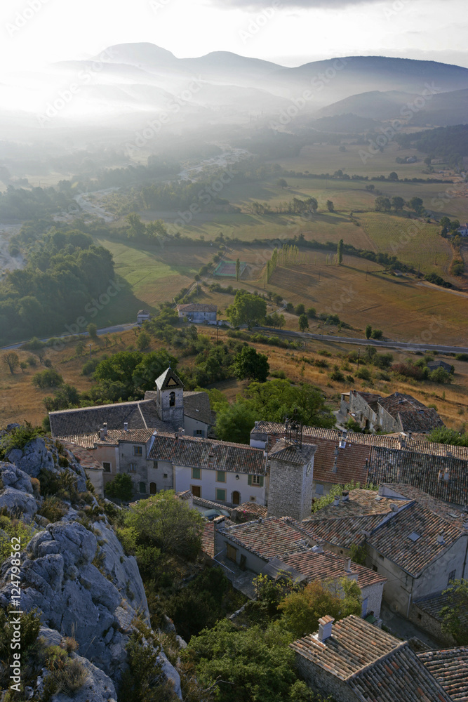 foggy valley n town