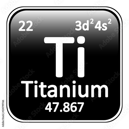 Periodic table element titanium icon.