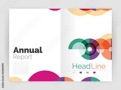 Circle annual report templates, business flyers