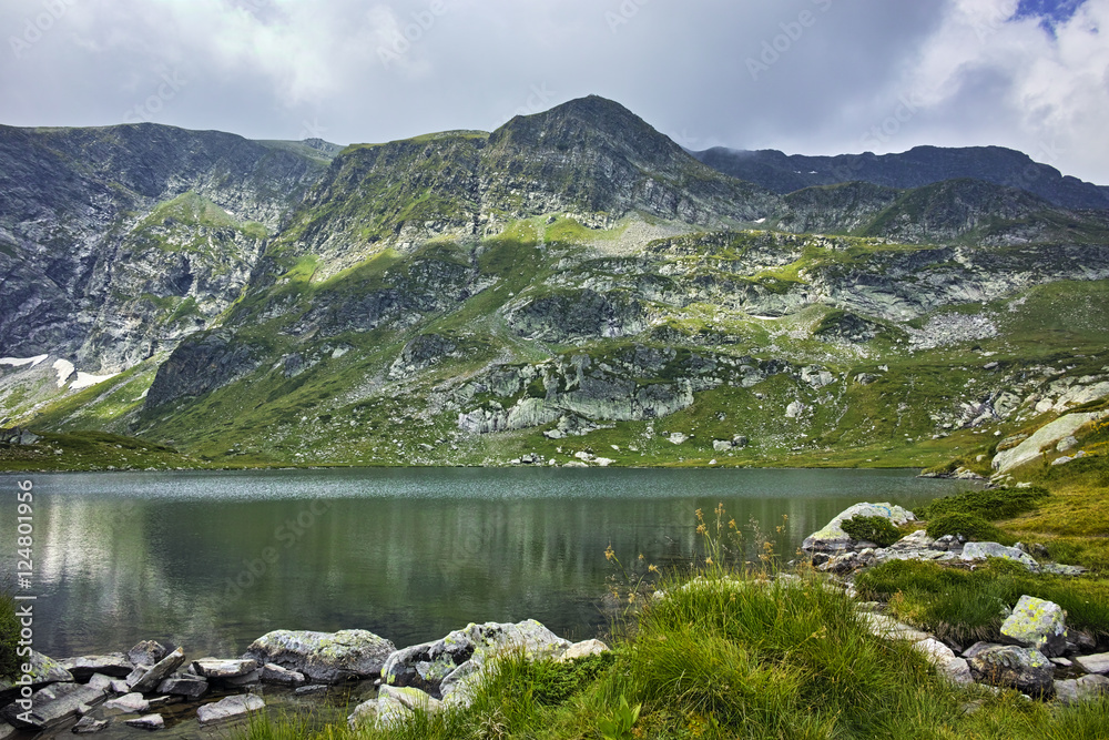 Landscape of The Twin lake, The Seven Rila Lakes, Bulgaria