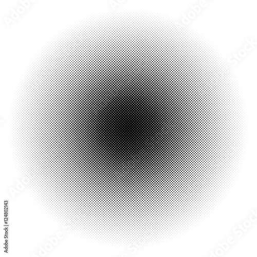 Circle halftone pattern / texture. Monochrome halftone dots.