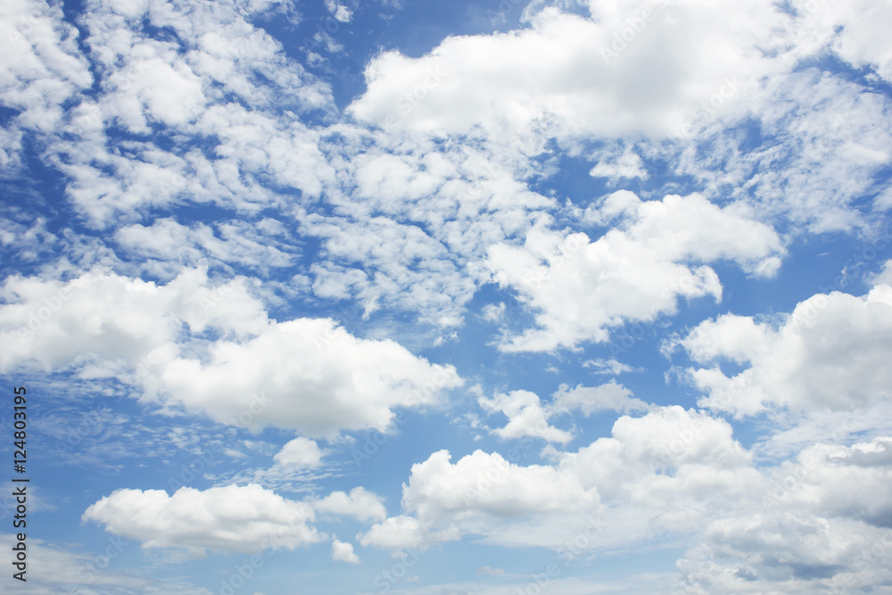 clouds in the blue sky background