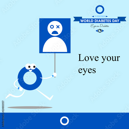 World diabetes day 2016 design illustration prevention for future