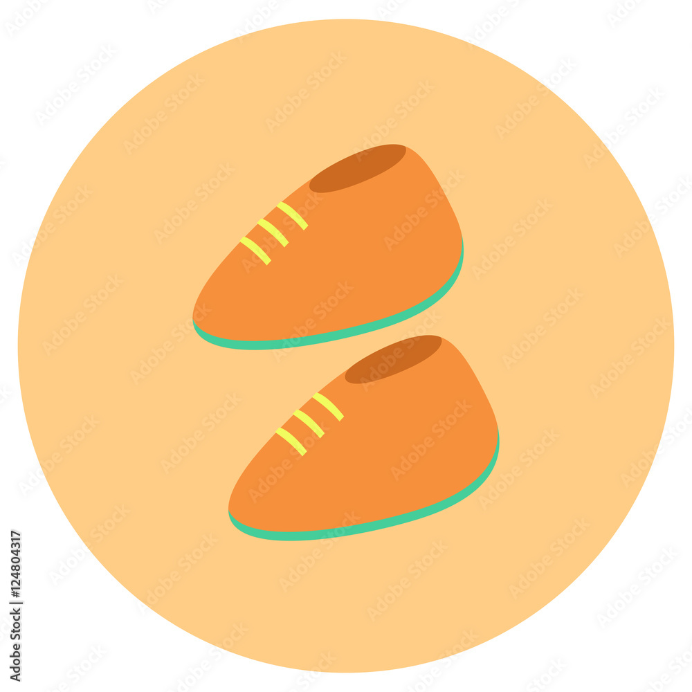 Cute baby shoes icon in trendy flat style isolated on grey background. Baby symbol for your design, logo, UI. Vector illustration, EPS10. Cute baby shoes icon in trendy flat style isolated on grey background. Baby symbol for your design, logo, UI. Vector illustration, EPS10.