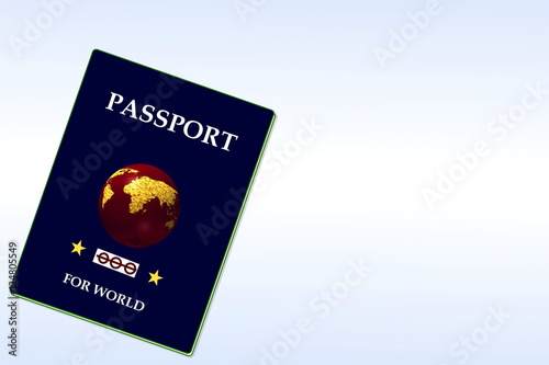 passport with globe