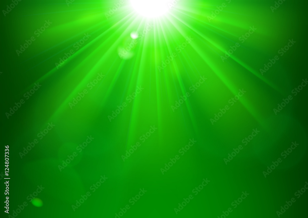 Green lights shining with lens flare Vector Illustration Green lights shining with lens flare Vector Illustration
