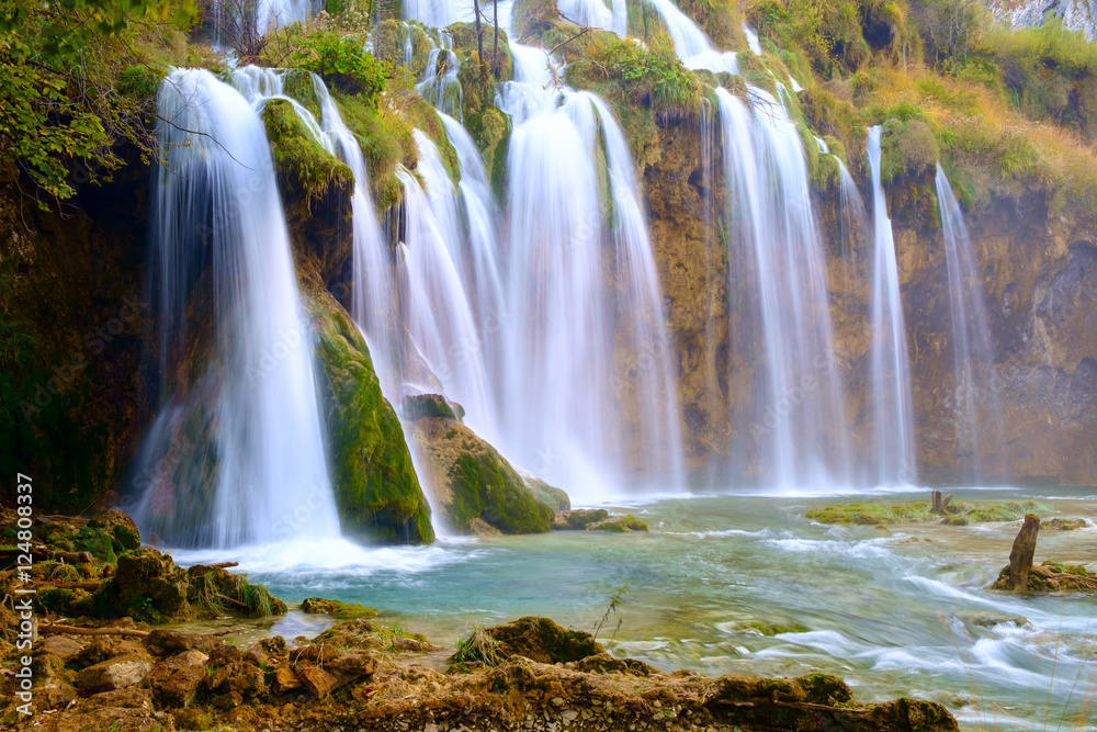 Beautiful waterfall at Plitvice National Park Beautiful waterfall at Plitvice National Park