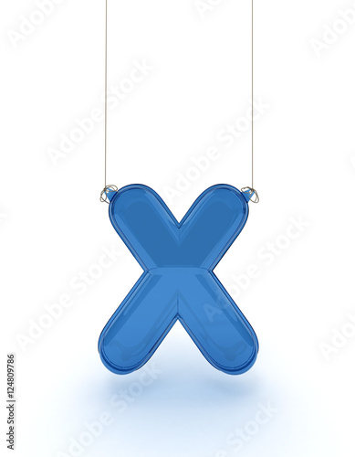 Hanging alphabet x