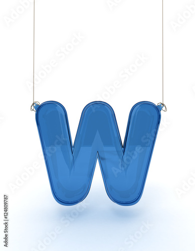 Hanging alphabet w