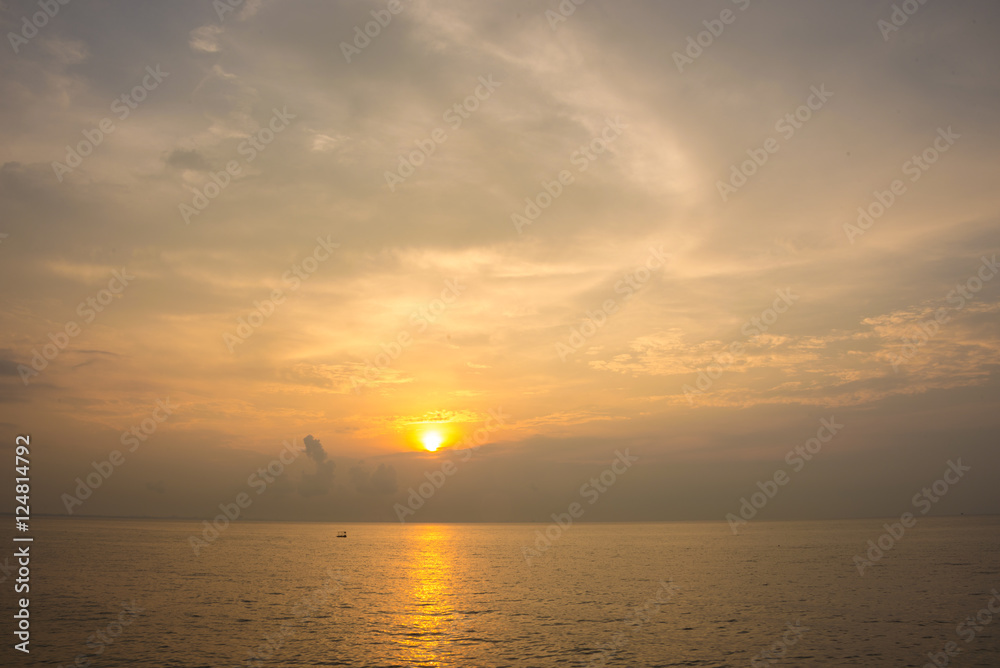 Sunset on sea Thailand