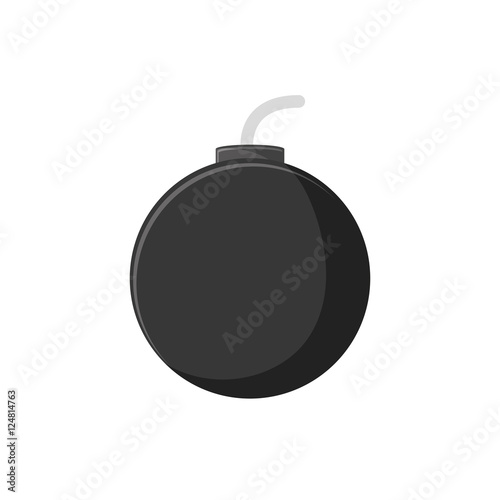 Bomb icon. Explosion military weapon and destruction theme. Isolated design. Vector illustration
