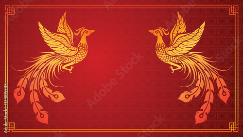 Chinese phoenix template