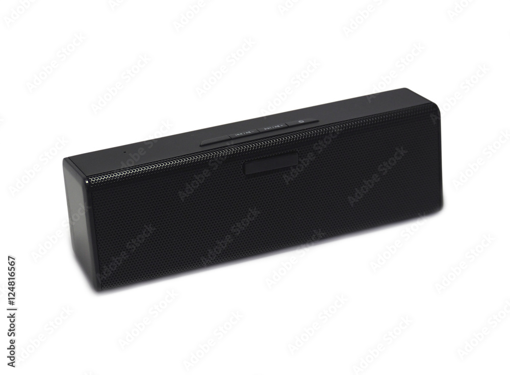 Bluetooth Speaker Black color, Isolated. Bluetooth Speaker Black color, Isolated.