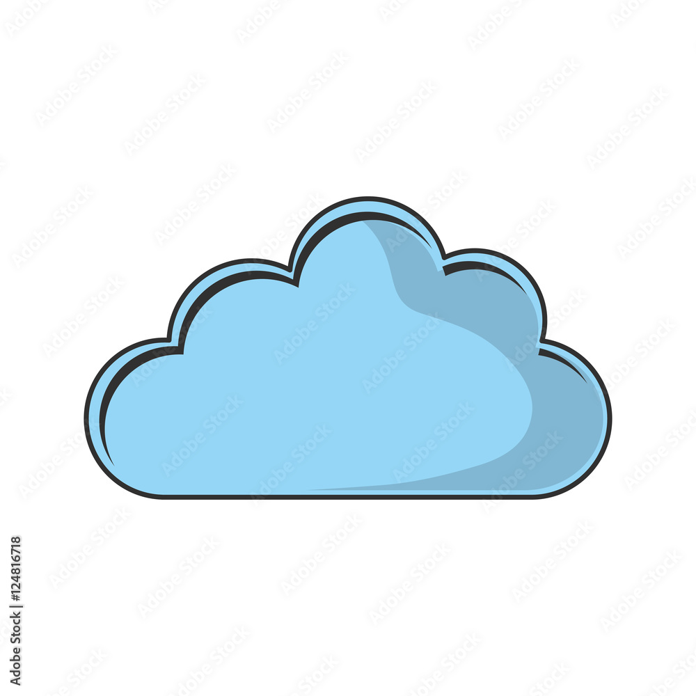 Cloud icon. Weather sky and nature theme. Isolated design. Vector illustration Cloud icon. Weather sky and nature theme. Isolated design. Vector illustration
