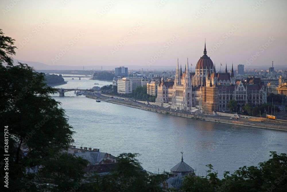 Naklejka premium parliament n river view