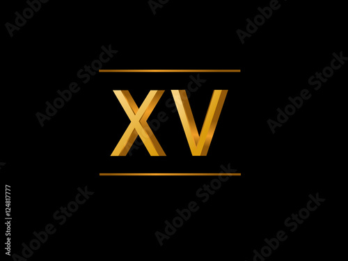 XV Initial Logo for your startup venture
