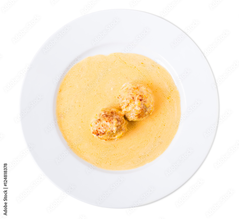 Delicious chicken meatballs.