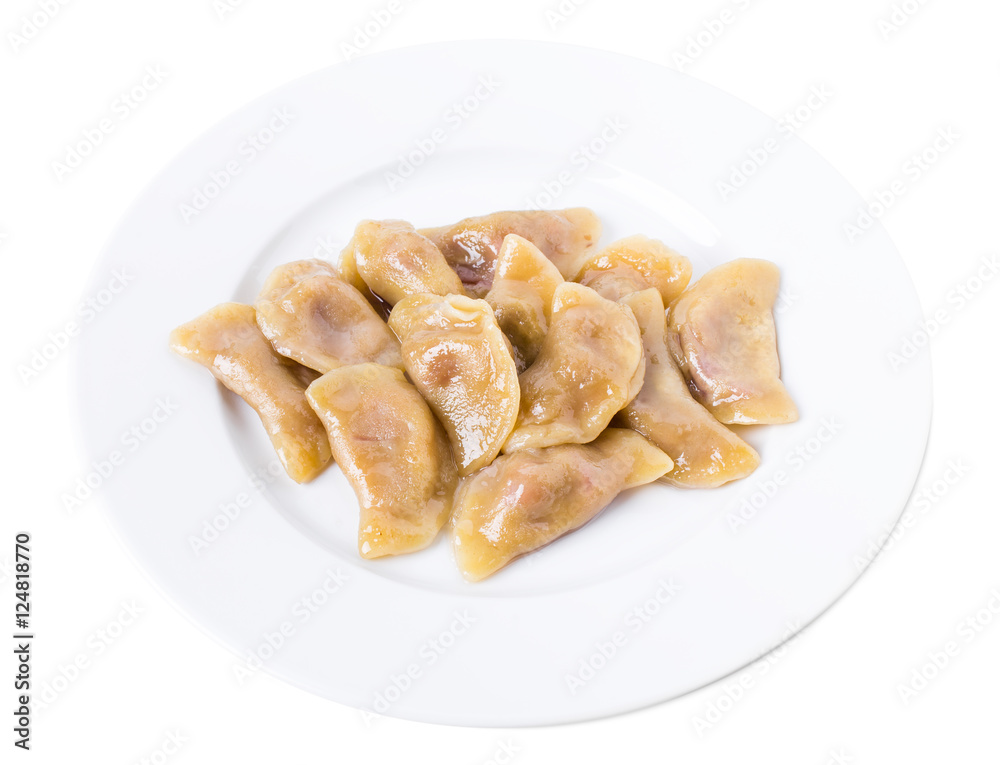 Ukrainian dumplings vareniki with cherries. Ukrainian dumplings vareniki with cherries.