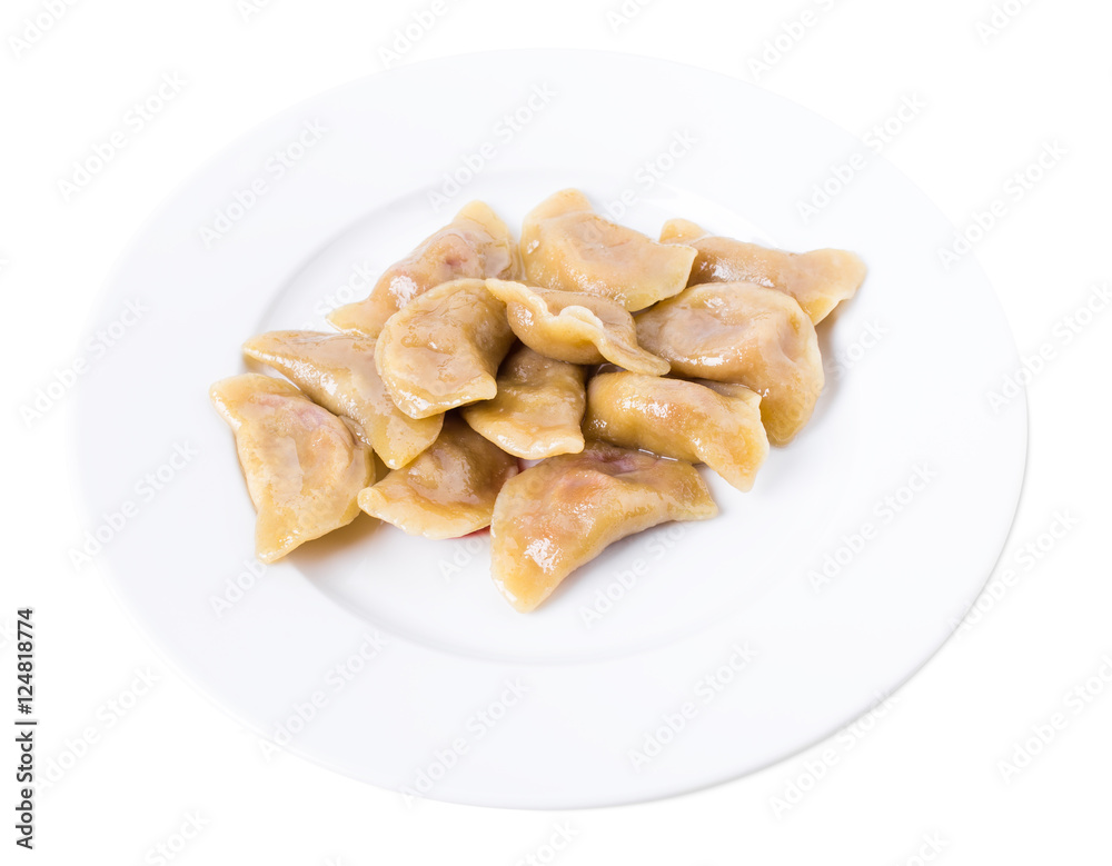 Ukrainian dumplings vareniki with cherries. Ukrainian dumplings vareniki with cherries.