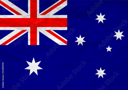 Australia flag crumpled paper