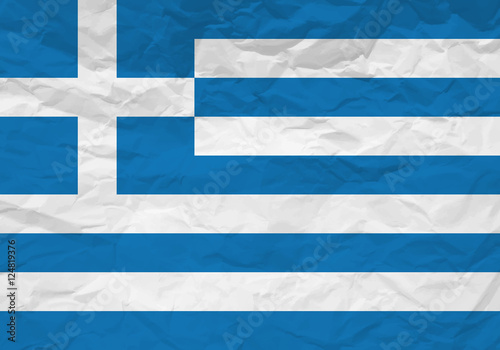 Greece flag crumpled paper