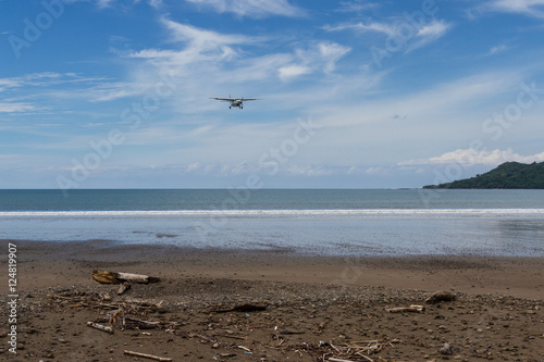 flying to the beach