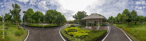 Panorama of public park