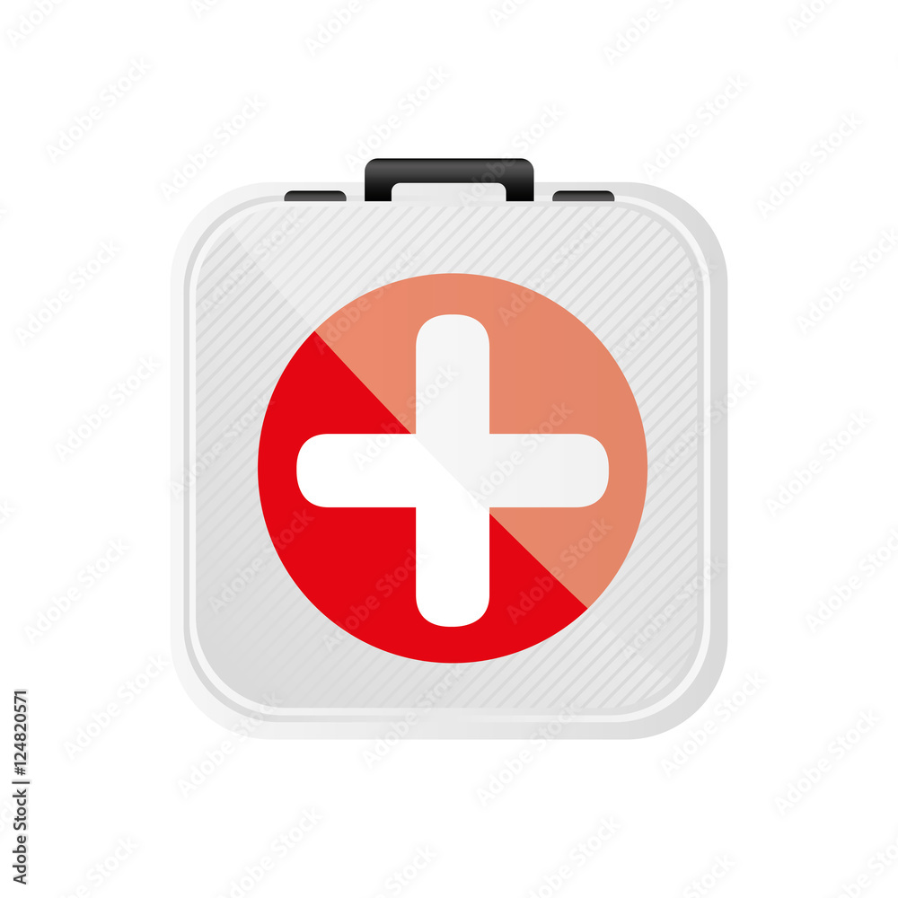 Obraz premium first aid kit icon image vector illustration design 