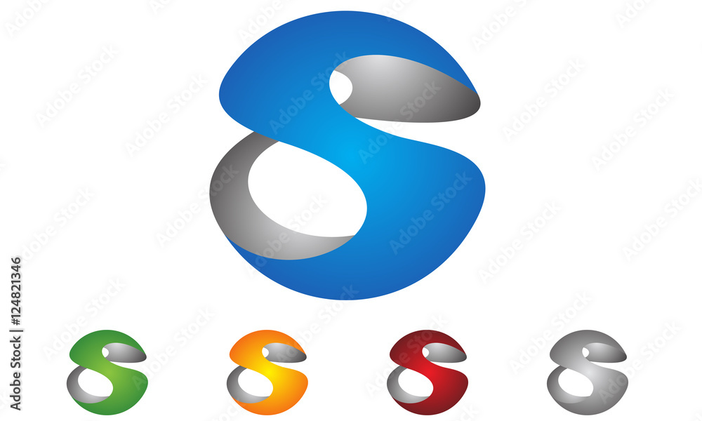 letter s, global, 3d logo design letter s, global, 3d logo design