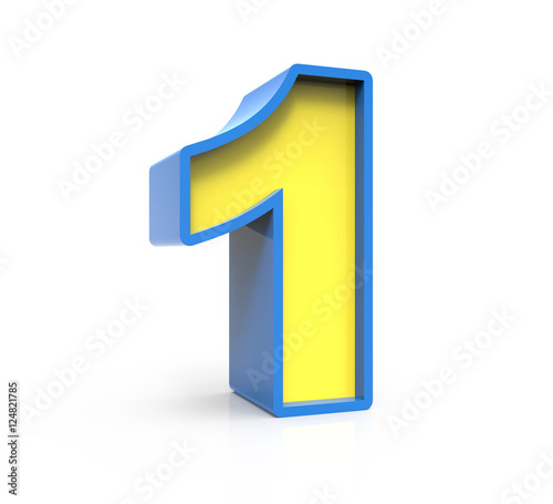 Free Download 3D toylike number 1 - GFXLoad